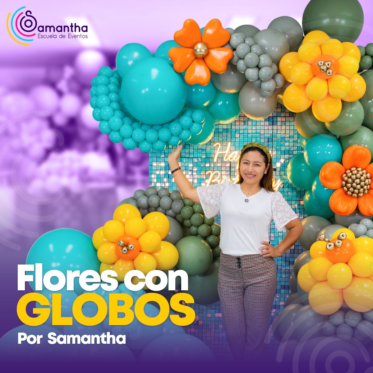Curso Flores con Globos por Samantha