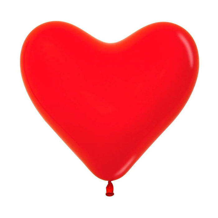 Globo Corazon Fashion Rojo 12" x 50 Unidades Sempertex