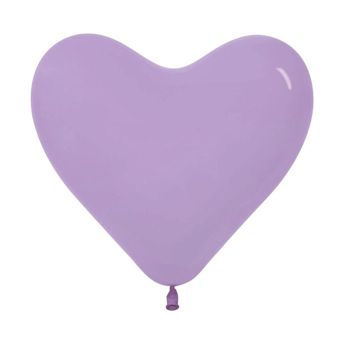 Globo Corazon Fashion Lila Fashion 6" x 50 Unidades