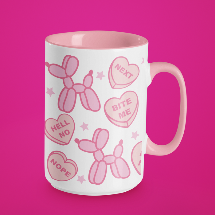Mug Perro Globo Rosado 11 Oz Ref. 1 x 1 Unidad