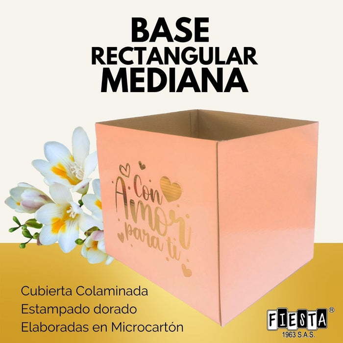 Caja Base Rectangular Mediana Lila x 1 unidad