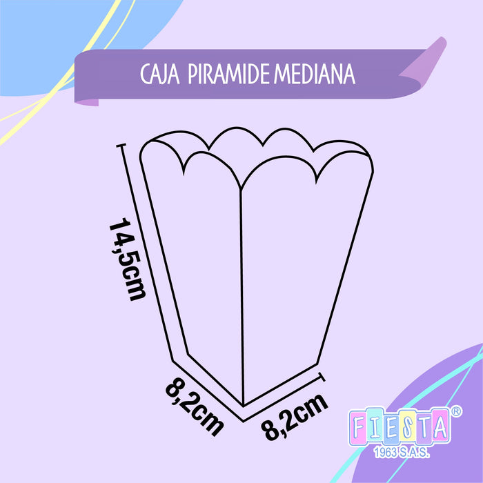 Caja Piramide Mediana Feliz Dia Corbatin x 1 Unidad