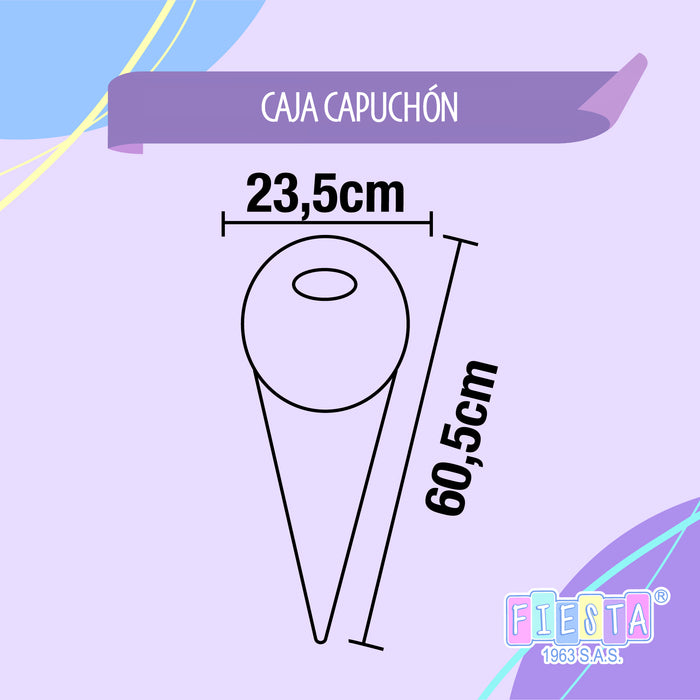 Caja Capuchón Negro Corbatin x 1 Unidad