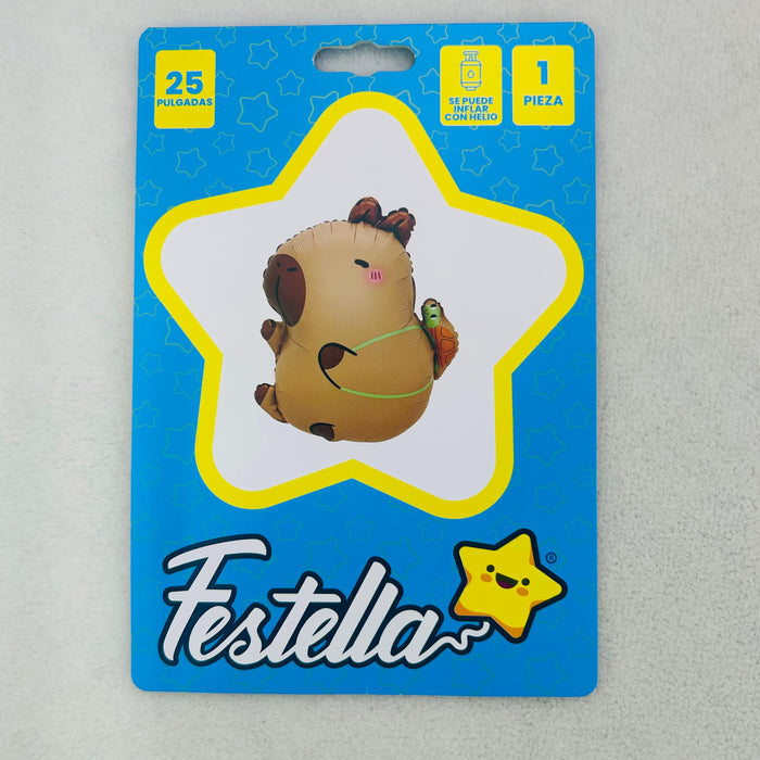 Globo Foil Capibara Tortuga 25" x 1 Unidad