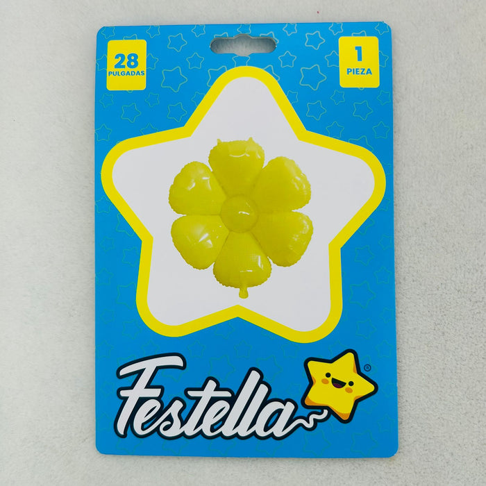 Globo De Flor Margarita Amarillo 28" x 1 Unidad Festella