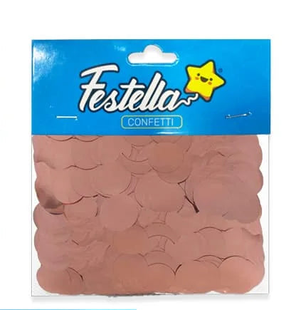 Confetti Redondo Oro Rosa 20 Gr x 1 unidad