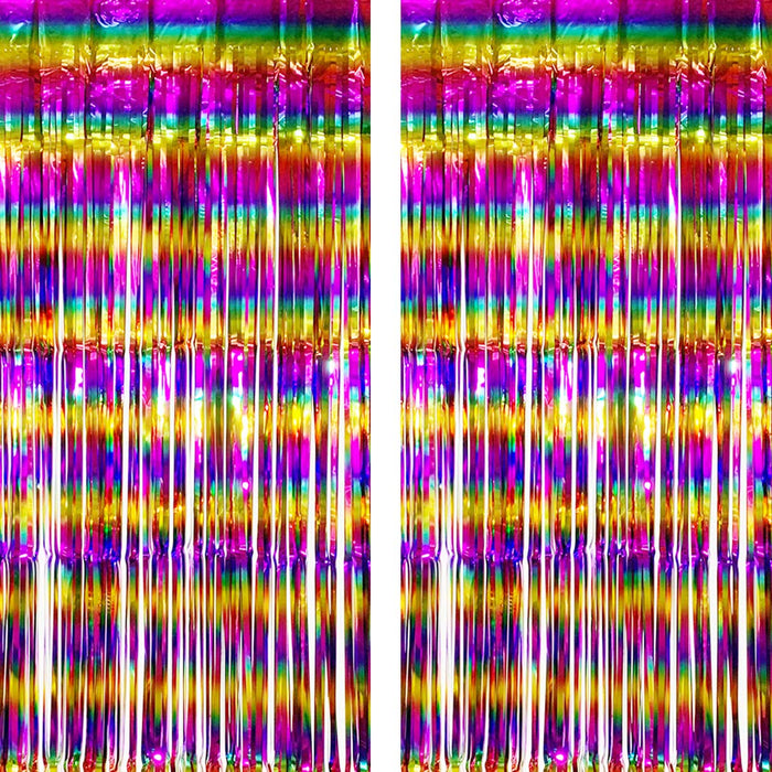 Cortina de Fiesta Lisa Neon Degrade 2m x 1m