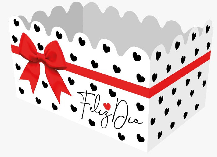 Caja Ancheta Mini Feliz Dia Moño Rojo x 1 unidad