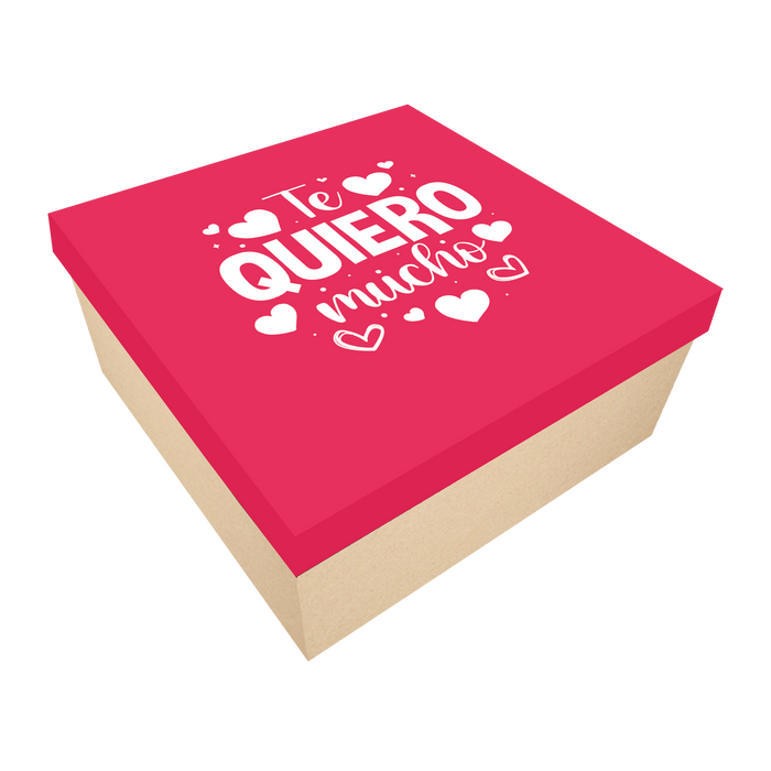 Caja 30 x 30 Te Quiero Mucho Roja x 1 Unidad