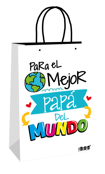 Bolsa Regalo Para el mejor papa Mediana x 1 Unidad