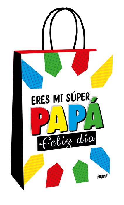 Bolsa Regalo Pequeña Super Papá x 1 Unidad