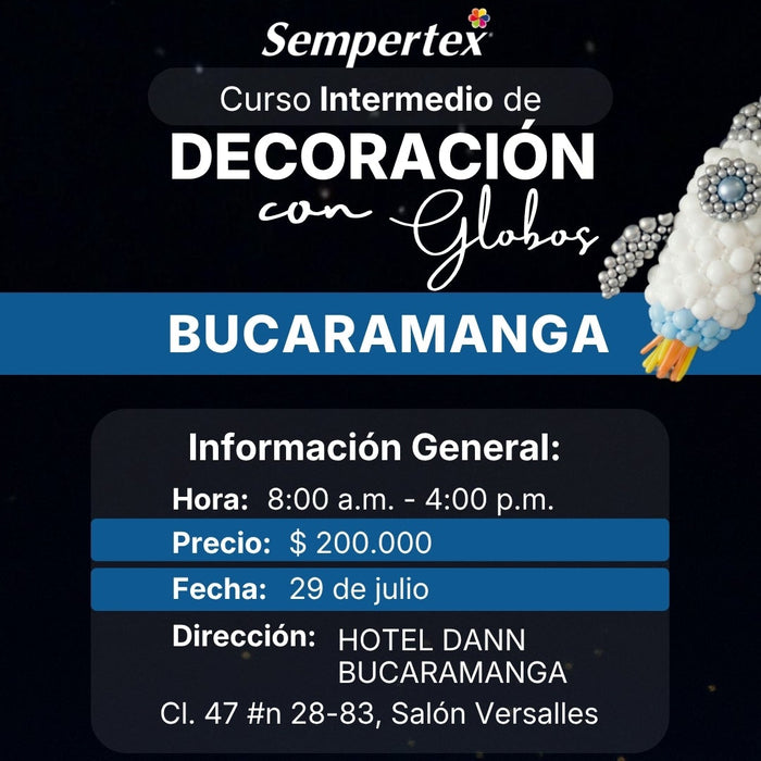 Curso intermedio En decoracion Con Globos Bucaramanga 29 De Julio 2026