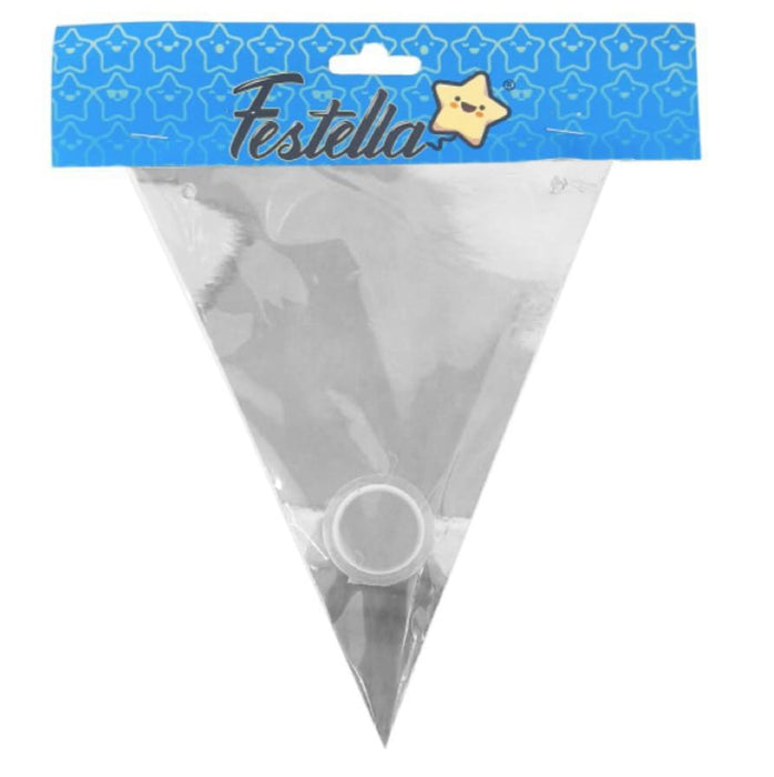 Banderin Metalizado Plata Festella