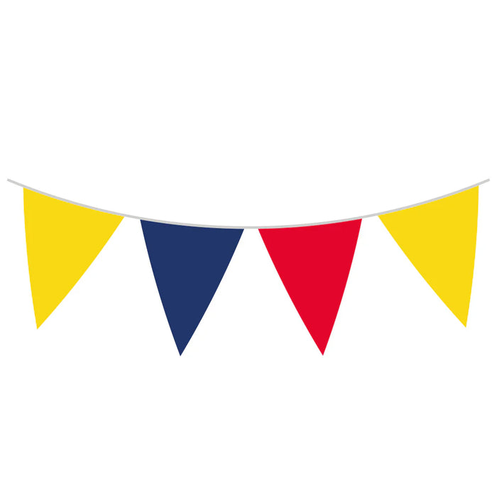 Banderola Plastica Tricolor 10 MT x 1 Unidad Sempertex