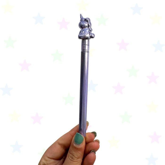 Esfero Metalizado 0.7 mm Unicornio Lila con Puntero