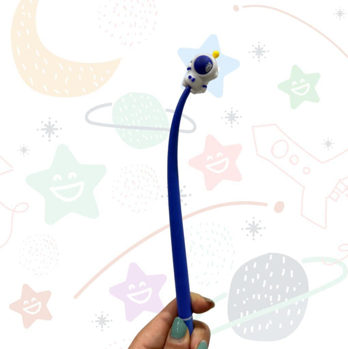 Esfero micro punta 0.5 mm Flexible Astronauta Azul Rey X 1