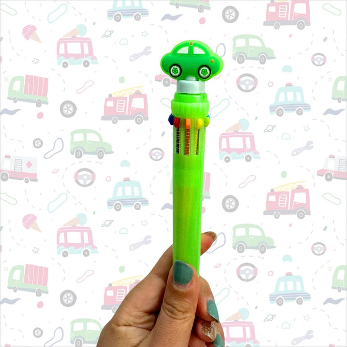 Esfero Giratorio 10 Minas Multicolor Carrito Verde X 1