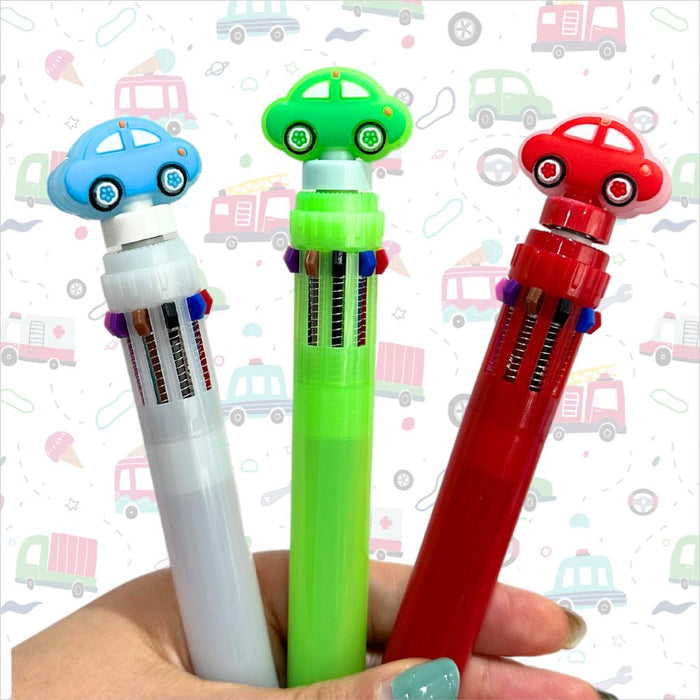 Esfero Giratorio 10 Minas Multicolor Carrito Verde X 1