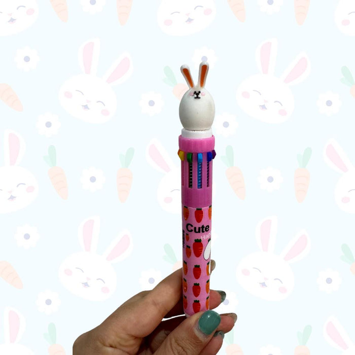 Esfero 10 minas Multicolor Conejo Rosa X 1