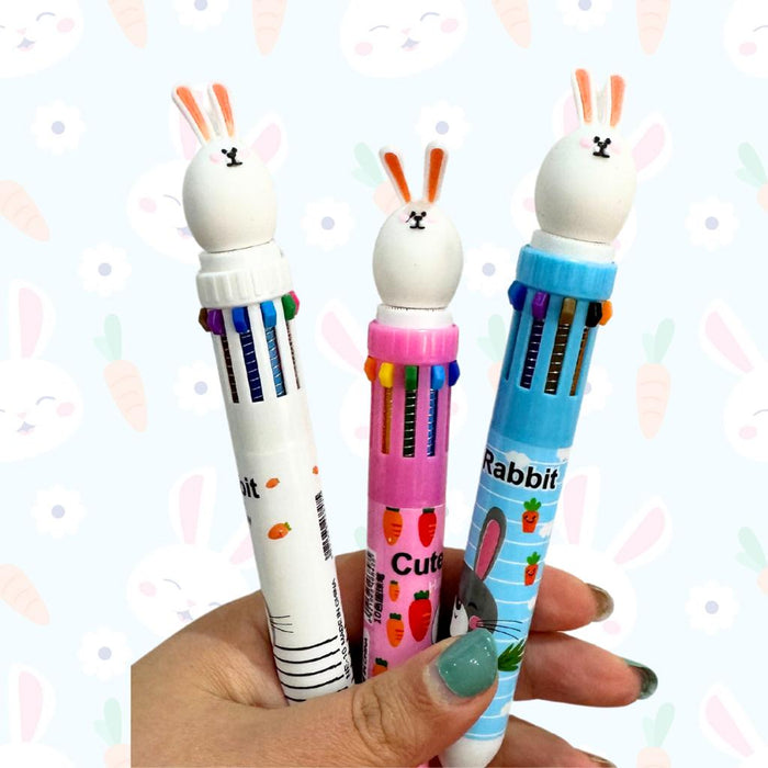 Esfero 10 minas Multicolor Conejo Azul X 1