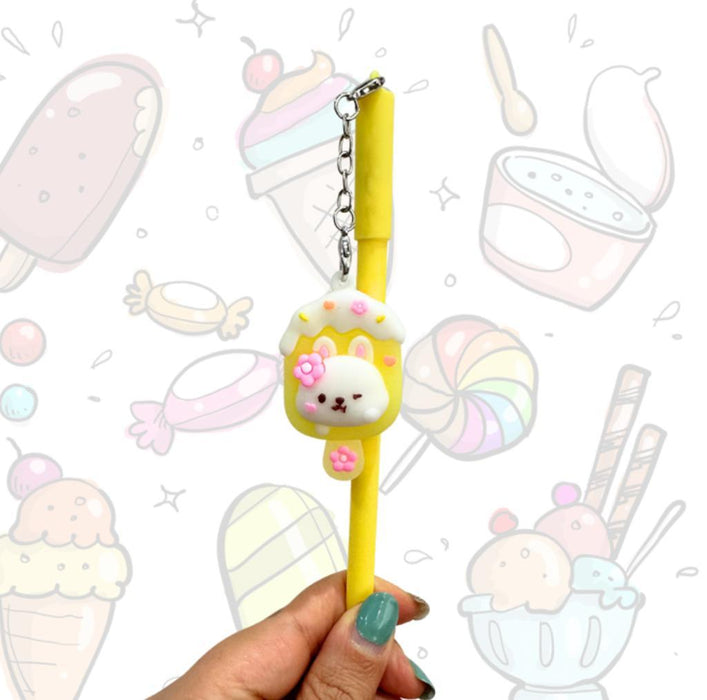 Esfero con Llavero de Paleta Amarillo X 1