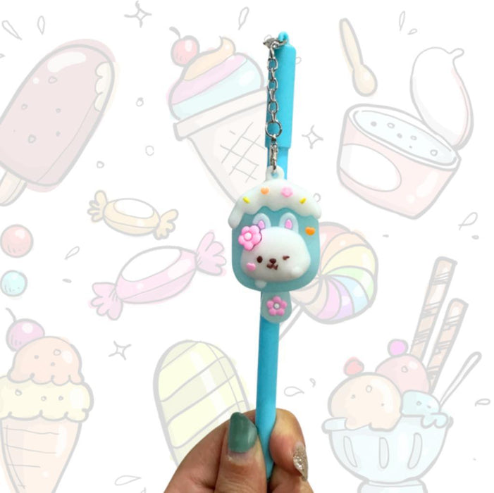 Esfero con Llavero de Paleta Azul X 1