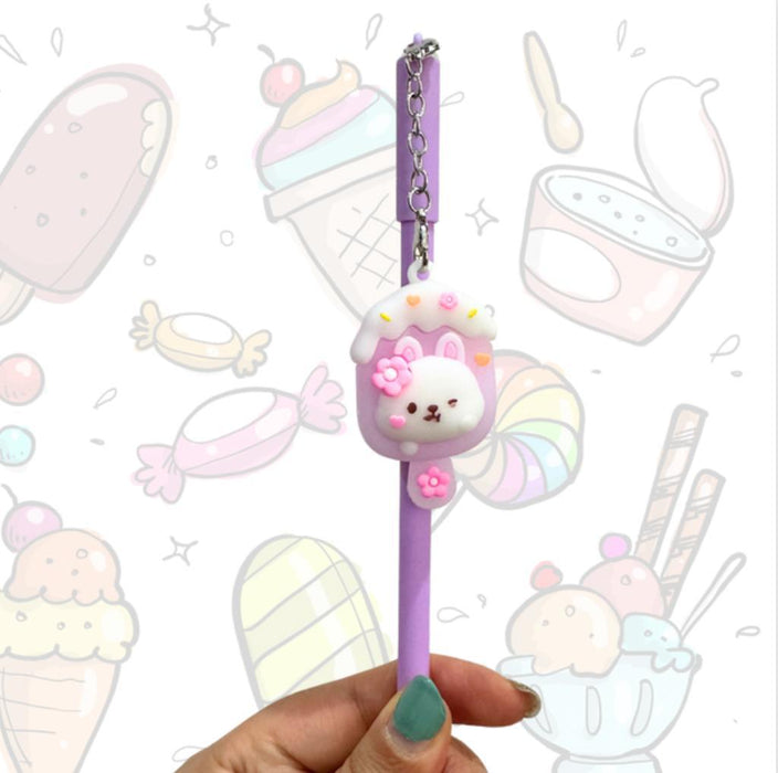 Esfero con Llavero de Paleta Lila X 1