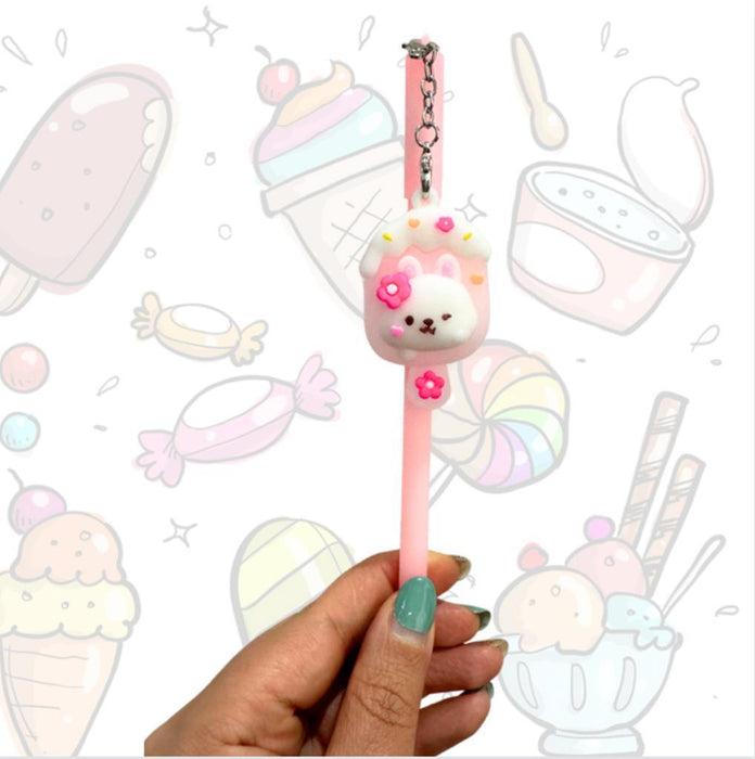 Esfero con Llavero de Paleta Rosado X 1