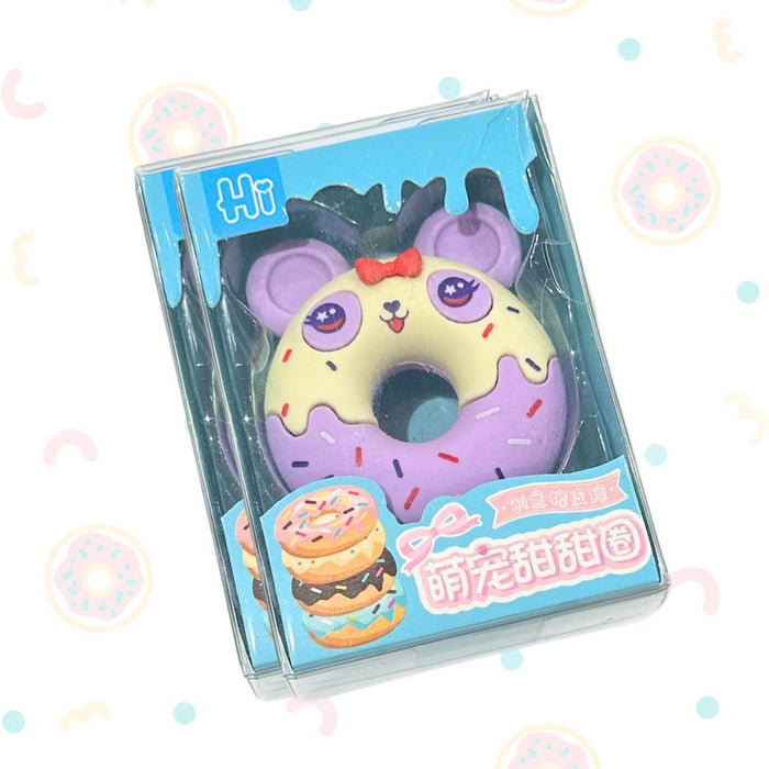 Borrador en Forma de Dona Osito Lila X 1