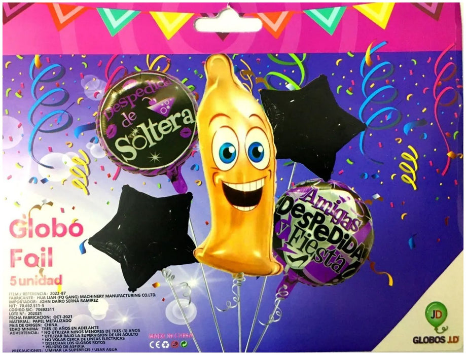 Bouquet de Globos Despedida de Soltera X 5 Piezas Ref 3