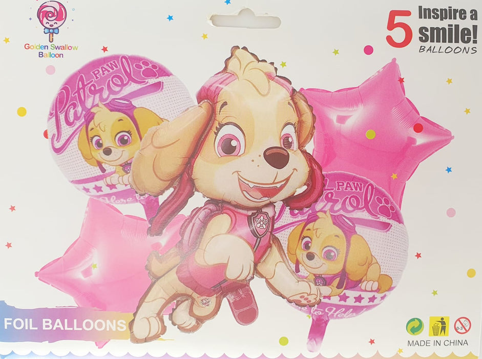 Bouquet de Globos  Paw Patrol Skye 5 Piezas Ref.2