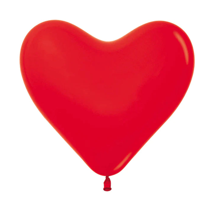 Globo Corazon Fashion Rojo 6" x 12 Unidades