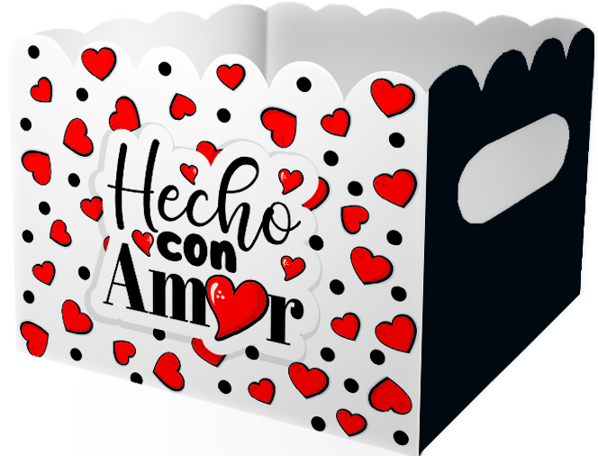 Caja Ancheta Grande Hecho Con Amor x 1 unidad