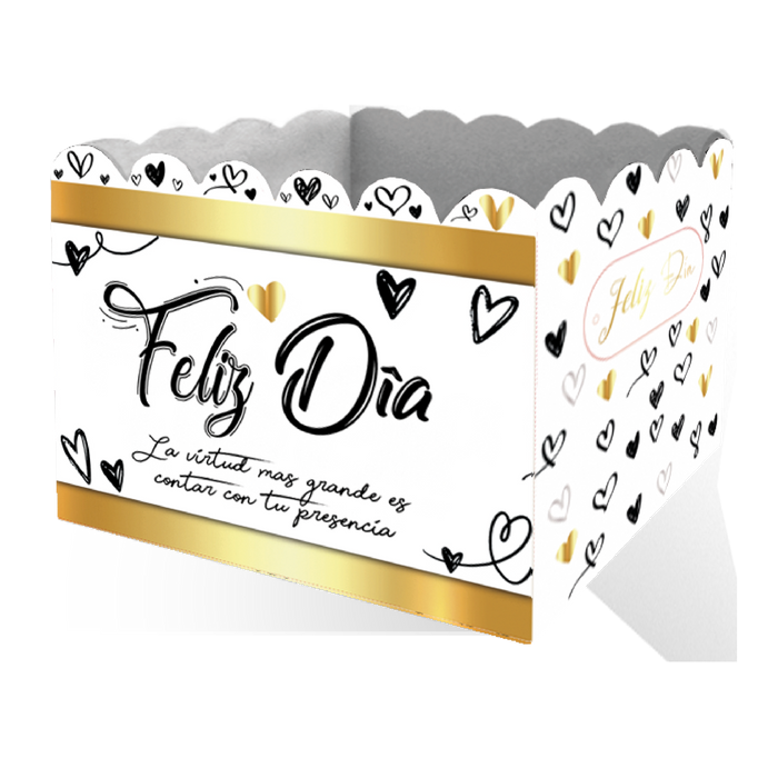 Caja Ancheta Grande Feliz Dia Blanca x 1 unidad