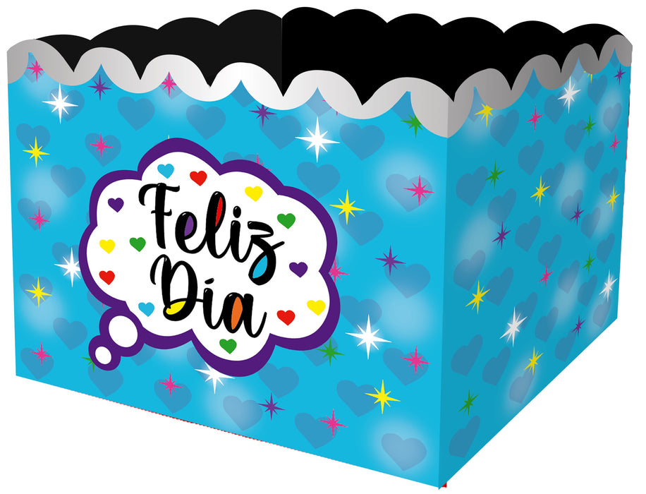 Caja Ancheta Grande Feliz Dia Azul x 1 unidad