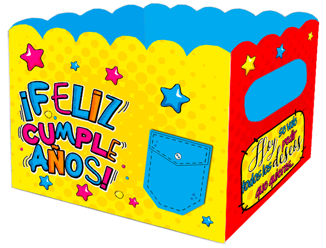 Caja Ancheta Grande Feliz Cumpleaños x 1 unidad