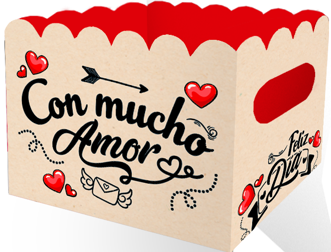 Caja Ancheta Grande Con Mucho Amor x 1 unidad