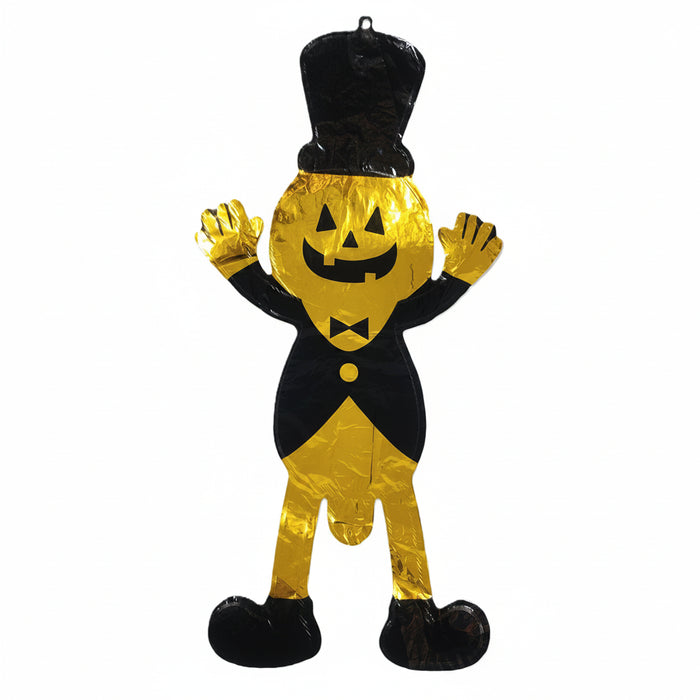 Globo Metalizado Halloween Hombre Calabaza Dorado 10” X 1 Unidad