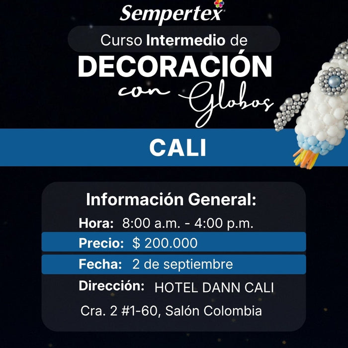 Curso intermedio En decoracion Con Globos Cali 2 De Septiembre 2026