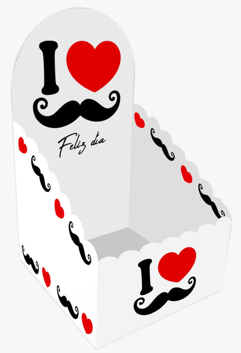 Caja Car Espaldar Feliz Dia Corazon x 1 Unidad