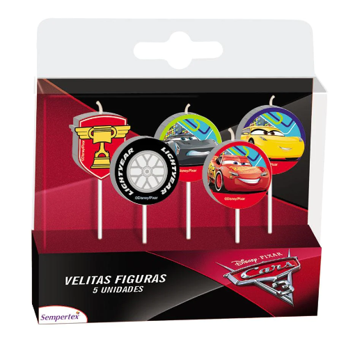 Velita Cars x 5 Unidades Sempertex