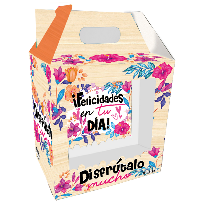 Caja Feliz Mediana Felicidades en tu dia x 1 Unidad