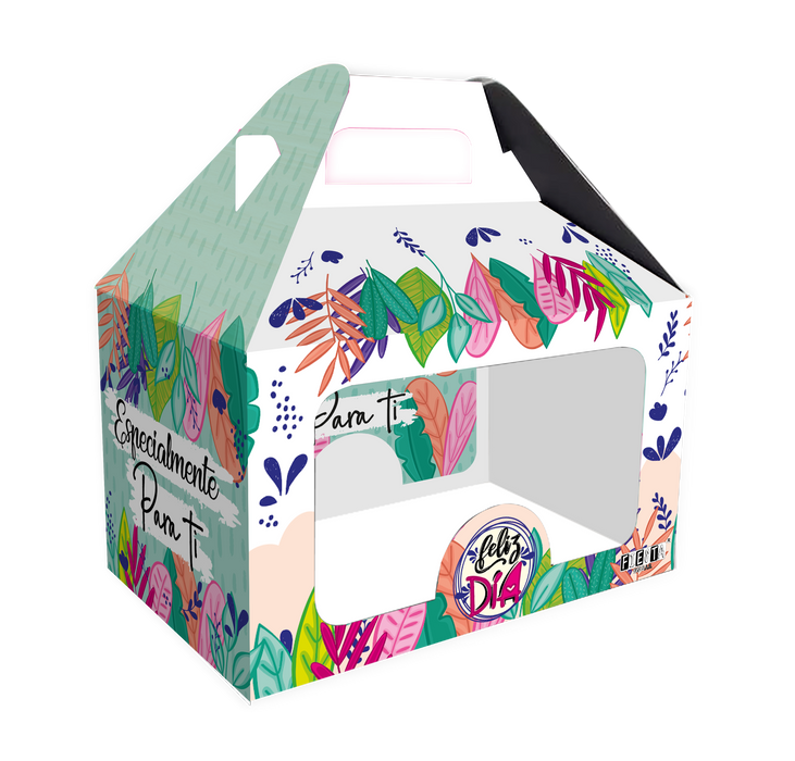 Caja Feliz Pequeña Acetato Hojas x 1 Unidad