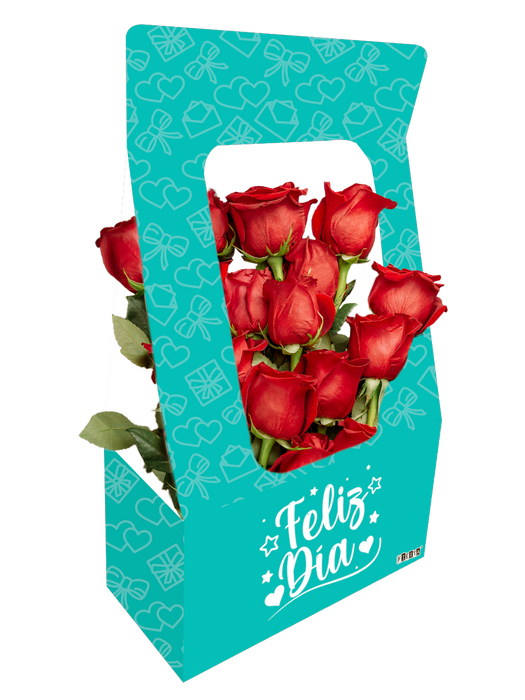 Caja Canasta Mediana  Aguamarina x 1 Unidad