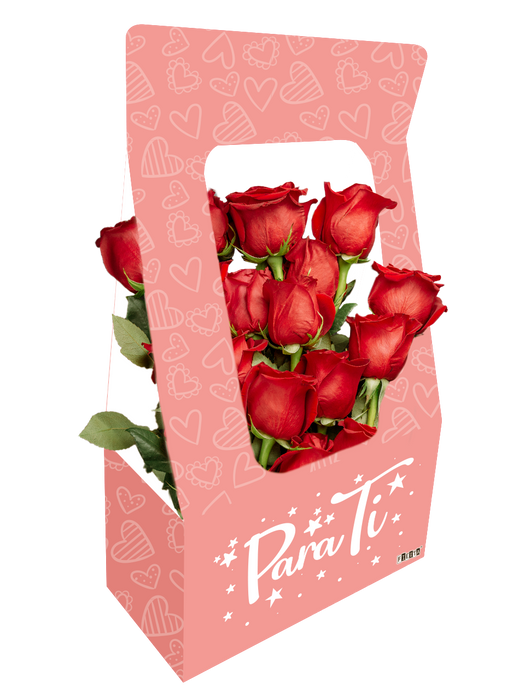 Caja Canasta Mediana Rosada x 1 Unidad