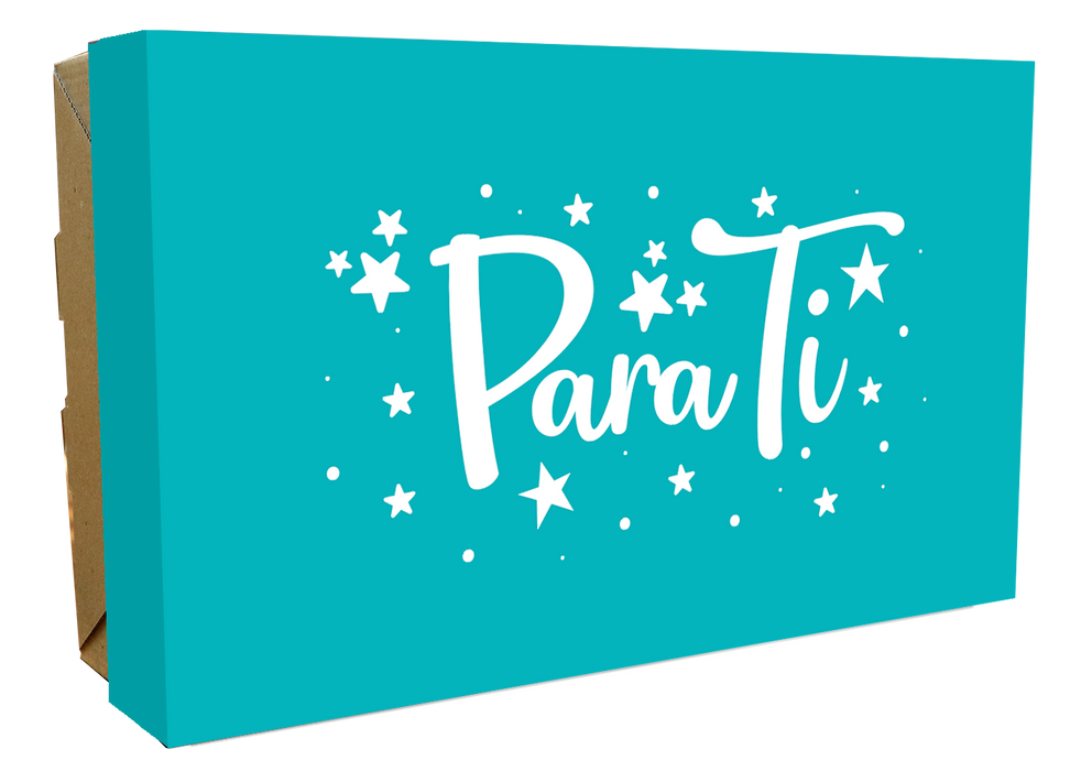 Caja Obsequio Grande Para Ti Aguamarina x 1 Unidad