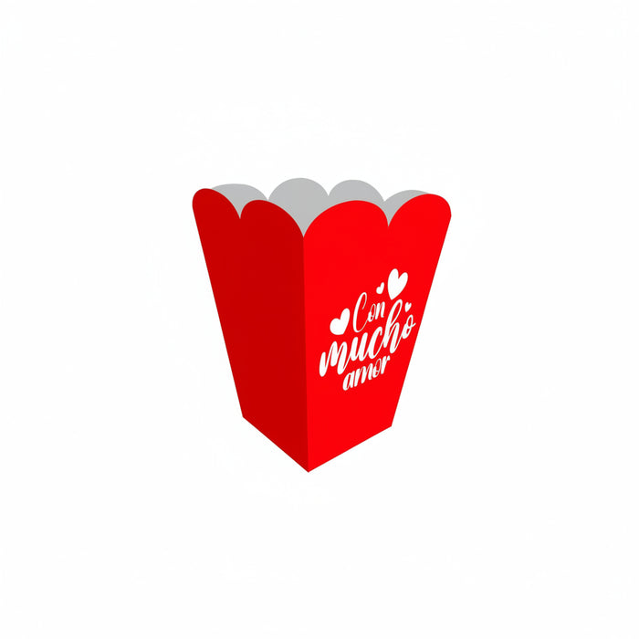 Caja Piramide Mediana Con Mucho Amor x 1 Unidad