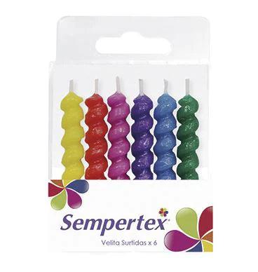 Velas Festivo X 6 Unidades Sempertex