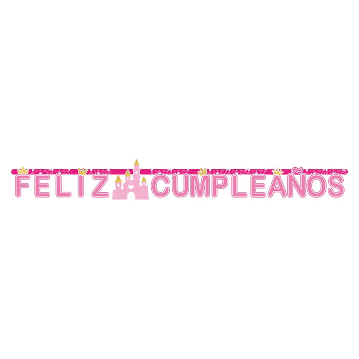 Cartel de Letras Feliz Cumpleaños Castillo Magico x 1 Unidad Sempertex
