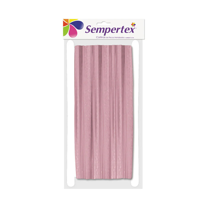 Cortina De Fiesta Mate Palo de Rosa 2 MT X 1MT Sempertex